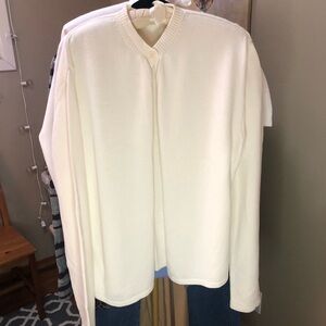 Djerf Avenue Button Up Cardigan in Cream Sz M